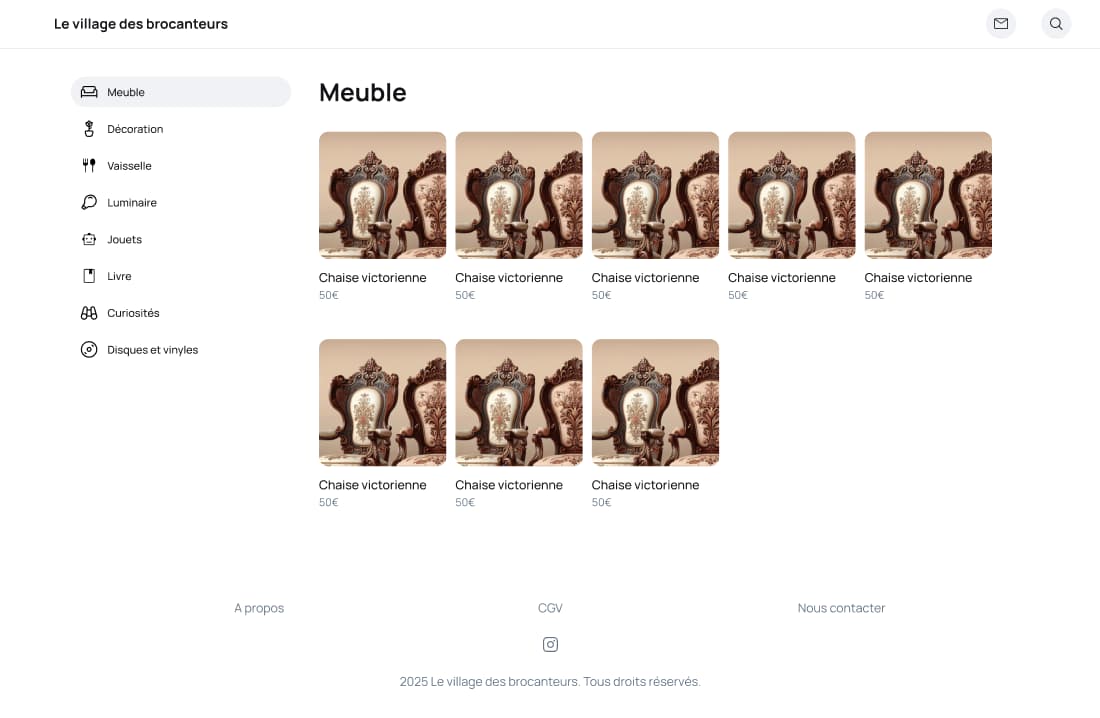 Village des Brocanteurs — WebApp